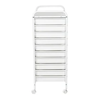 Honey Can Do White 15-Drawer Metal Rolling Storage Cart