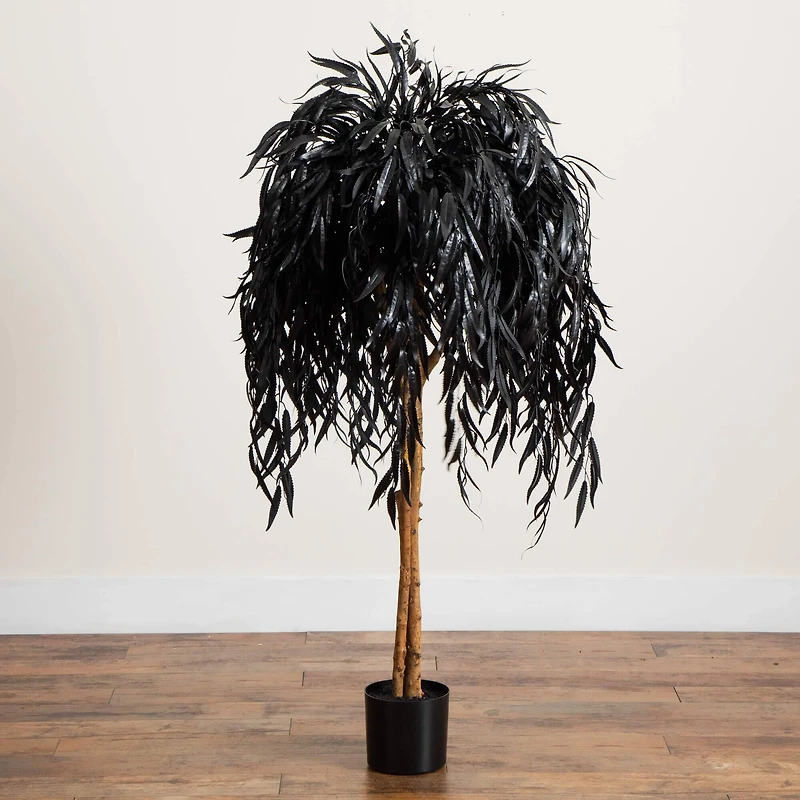 4ft. Artificial Halloween Black Willow Tree