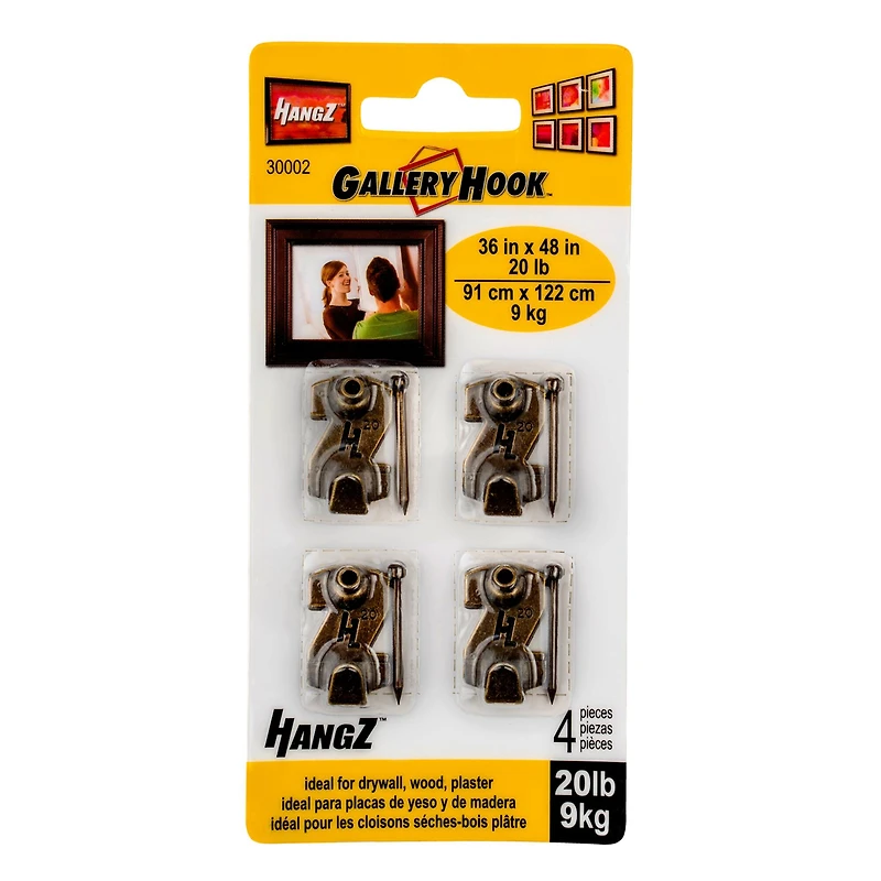 HangZ™ 20lb. Gallery Picture Hooks