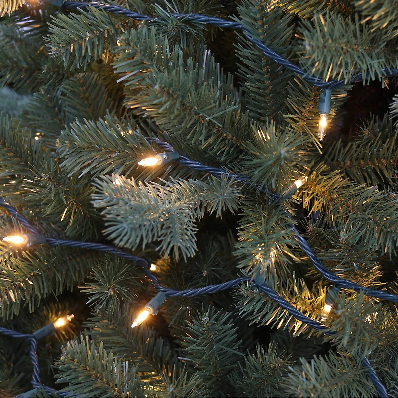 100ct. Warm White Mini LED Glass Twinkling String Lights on Green Wire by Ashland®