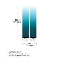 Katie Hunt Teal Blue Ombre Caribbean Sea Wall Mural