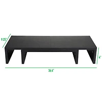 Mind Reader Black Adjustable 2 Tier Dual Monitor Riser