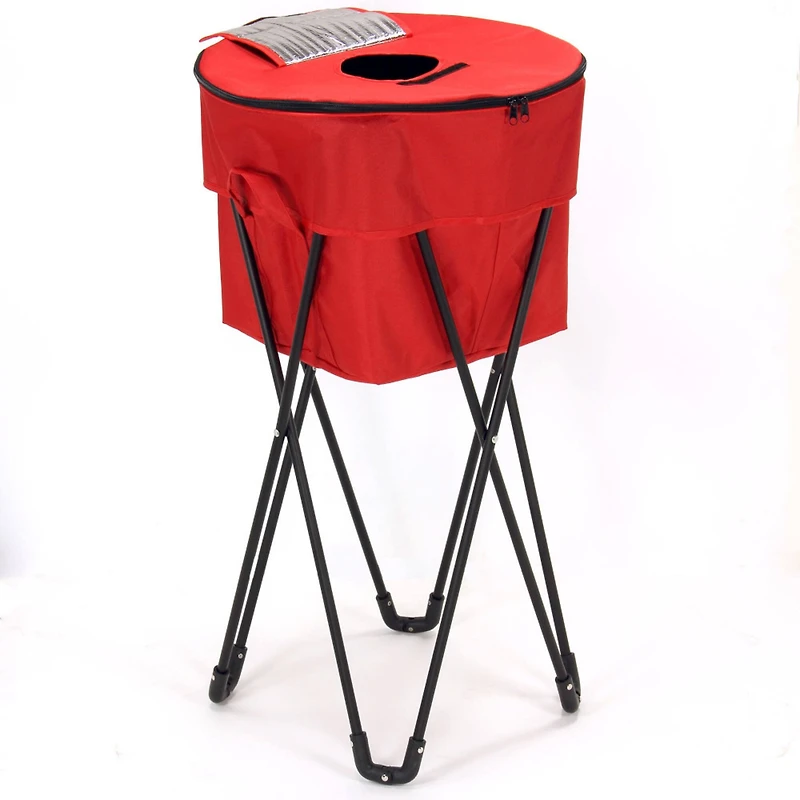 Household Essentials 33" Red Thermal Standing Cooler with Travel Bag