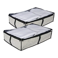 DII® Medium Damask Under-The-Bed Soft Storage Set, 2ct.