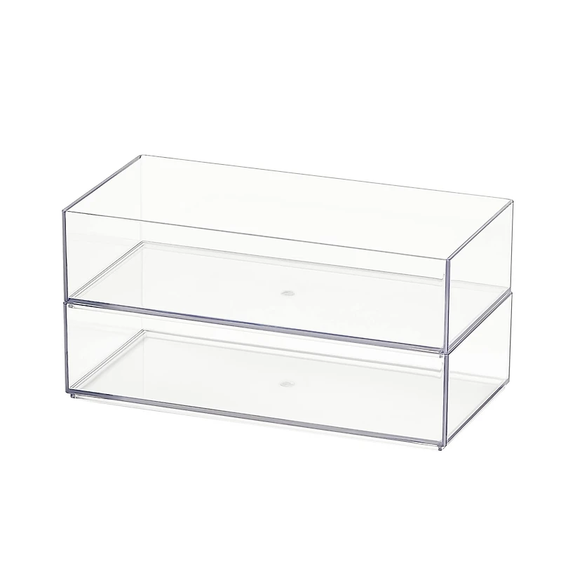 24 Pack: 8" x 4" Clear Stacking Storage Tray by Simply Tidy™