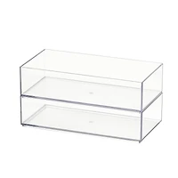 24 Pack: 8" x 4" Clear Stacking Storage Tray by Simply Tidy™