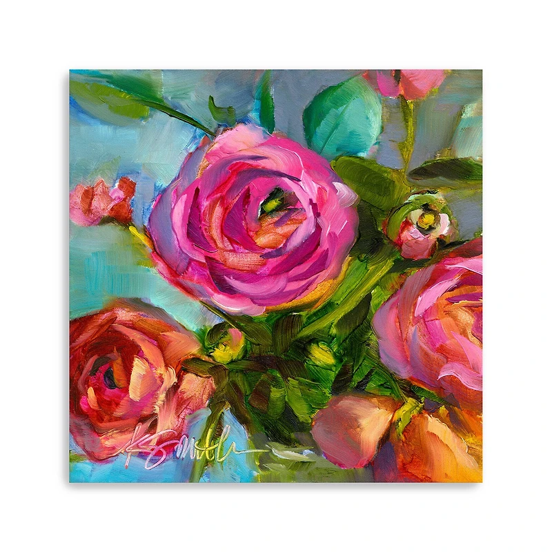 Roses Still Life III Canvas Giclee
