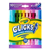 Crayola® Washable CLICKS Bold/Brignt Retractable Markers