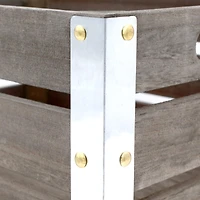ArtSkills® 13" Rustic Wooden Crate with Metal Edges, 2ct.