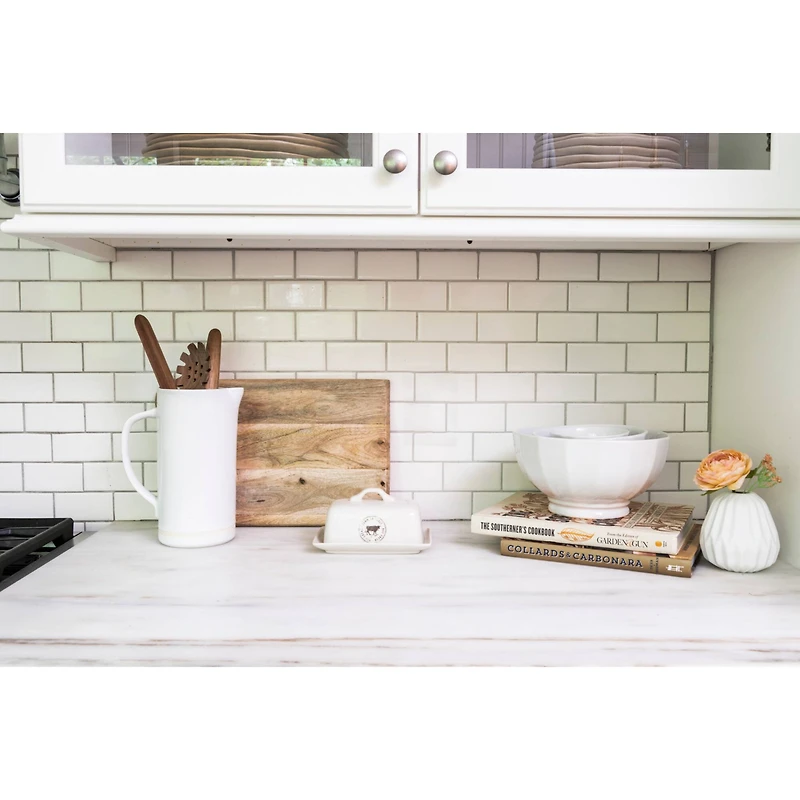 Hello Honey® 7" Stoneware Butter Dish with Cow Decal