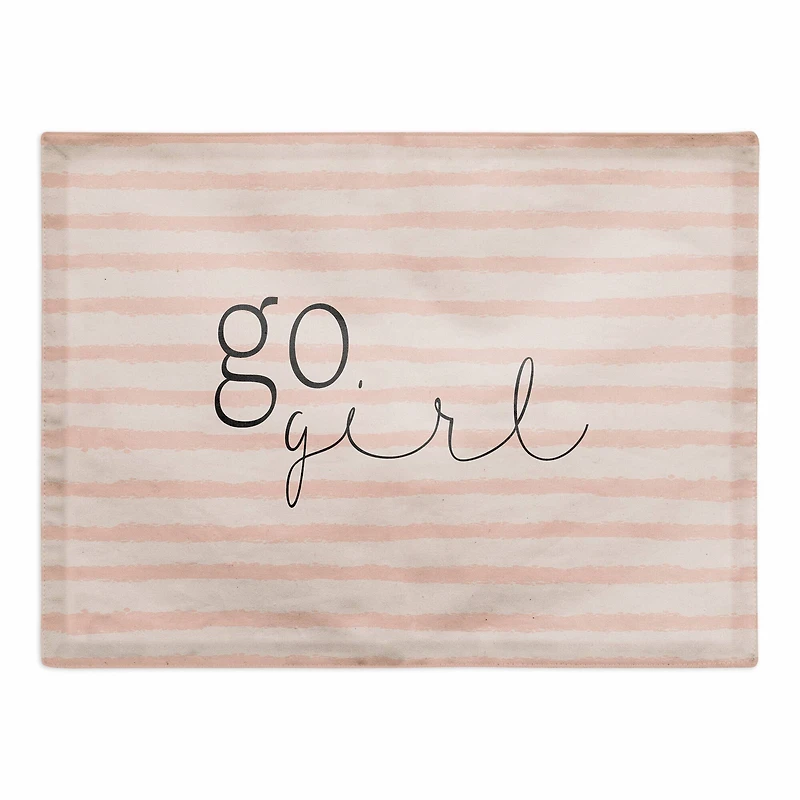 Go Girl Stripes 18" x 14" Cotton Twill Placemat
