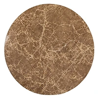 Hello Honey® 2ft. Tan Marble Top Modern Round Metal Accent Table