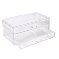 Cecilia Tech 9.5" Clear Stackable 3 Slim Drawer Jewelry Box