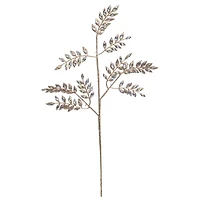 22" Champagne Glitter & Iridescent Jewel Leaf Stem by Ashland®