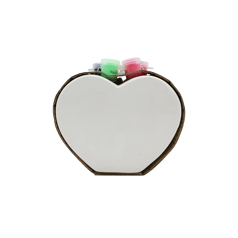 Glow-in-the-Dark Heart Web Ceramic Pot Craft Kit by Creatology™