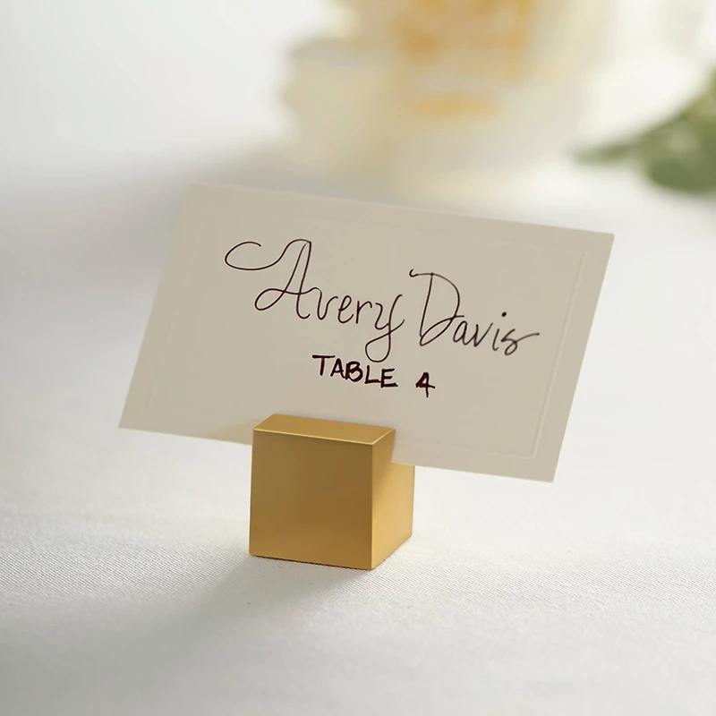 1" Gold Block Place Card Holders, 12ct. by Celebrate It™