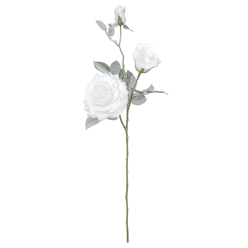 29" White Snowy Rose Stem by Ashland®