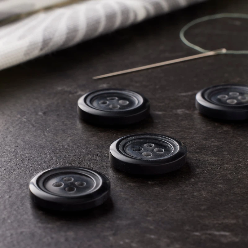 Blumenthal Lansing 4 Hole Buttons, Black 4 Pack