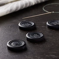 Blumenthal Lansing 4 Hole Buttons, Black 4 Pack