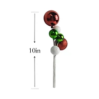 10" Red, Green & White Ball Ornament Pick by Ashland®