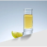 JoyJolt® 1.5oz. Aqua Vitae Square Off Base Shot Glasses, 4ct.