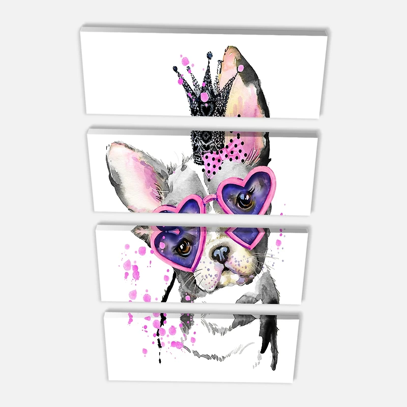 Designart - Sweet Funny Dog with Glasses