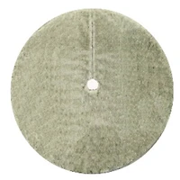 Silver Fox Faux Fur Christmas Tree Skirt - 48"