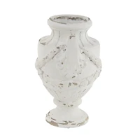 White Fiberglass Farmhouse Vase, 18" x 11" x 11"