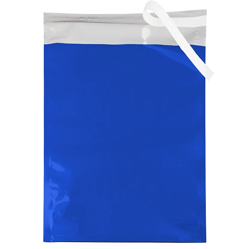 JAM Paper 10" x 13" Blue Foil Self Adhesive Closure Envelopes, 25ct.