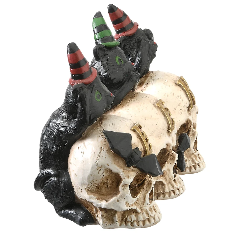 5" EEK Skulls with Black Cats