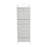 Household Essentials Victoria 54" 8-Drawer Narrow Dresser