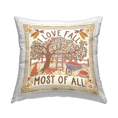 Stupell Industries Love Fall Scenery Decorative Printed Throw Pillow