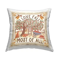 Stupell Industries Love Fall Scenery Decorative Printed Throw Pillow