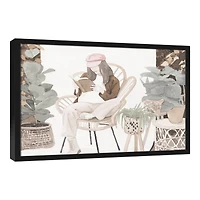 Fashion Plant Gal 20" x 30" Black Framed Canvas