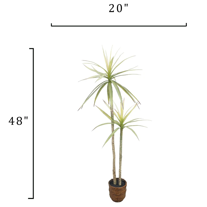 4ft. Yucca Faux Plant in Woven Basket by Ashland®