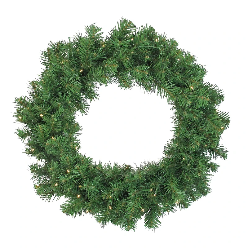 Pre-Lit 4-Piece Winter Spruce Artificial Christmas Tree, Garland & Wreath Set, Clear Lights