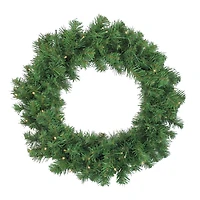 Pre-Lit 4-Piece Winter Spruce Artificial Christmas Tree, Garland & Wreath Set, Clear Lights
