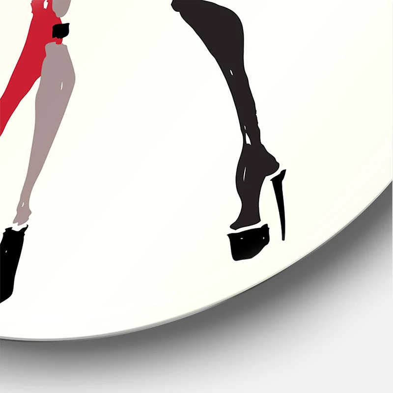 Designart - African American Women Silhouettes II - Modern Metal Circle Wall Art