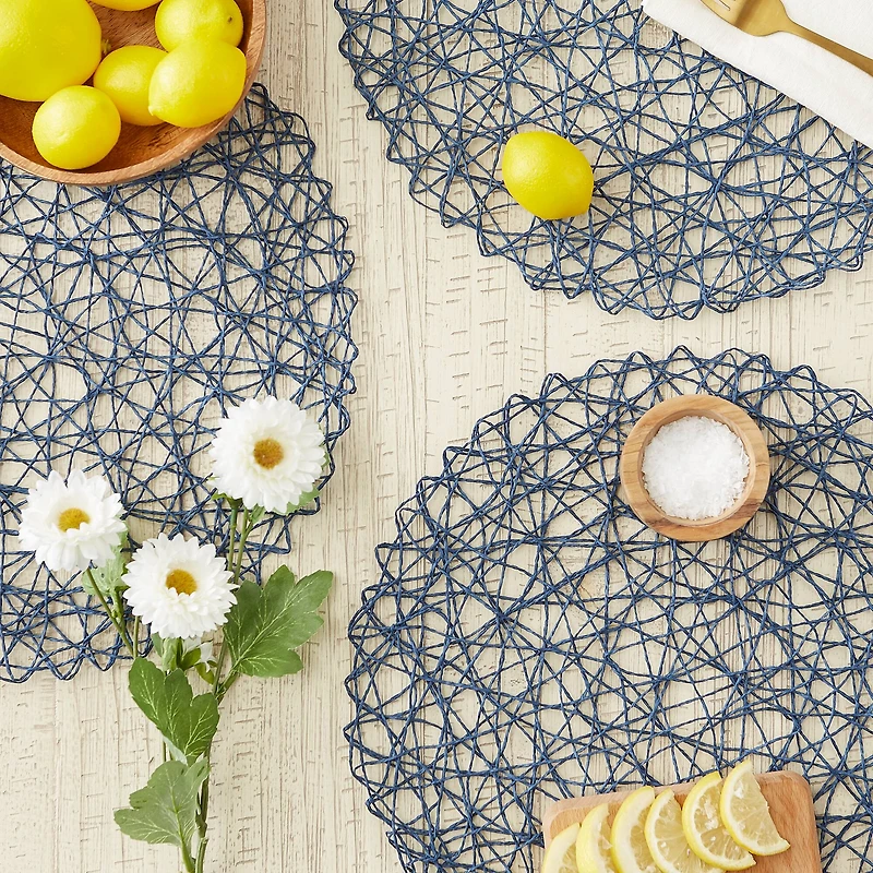 DII® Woven Paper Round Placemats
