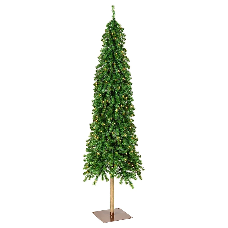 6.5ft. Pre-Lit Grand Alpine Slim Artificial Christmas Tree, Clear Lights