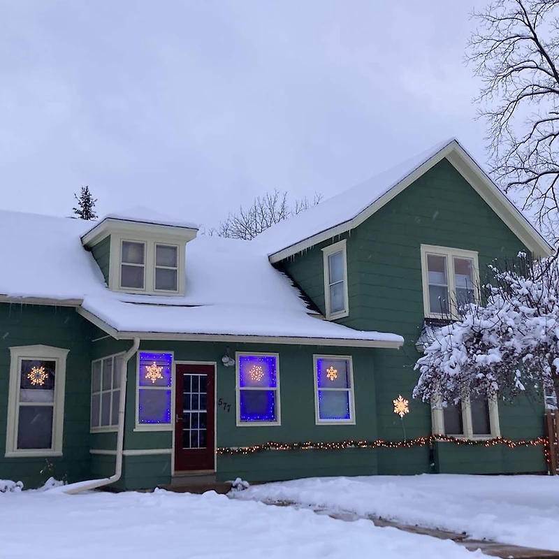 20" Lighted Snowflake Christmas Window Silhouette Décor