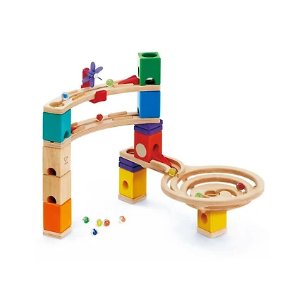 Hape Quadrilla Wooden Marble Run Construction Race To The Finish Set