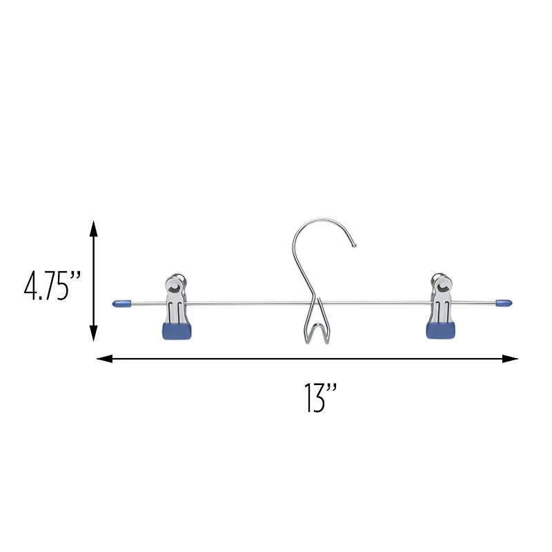 Honey Can Do Chrome Skirt/Pant Hangers, 6ct.