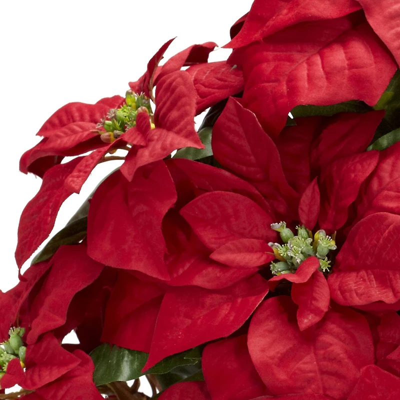 22" Potted Poinsettia with Decorative Planter