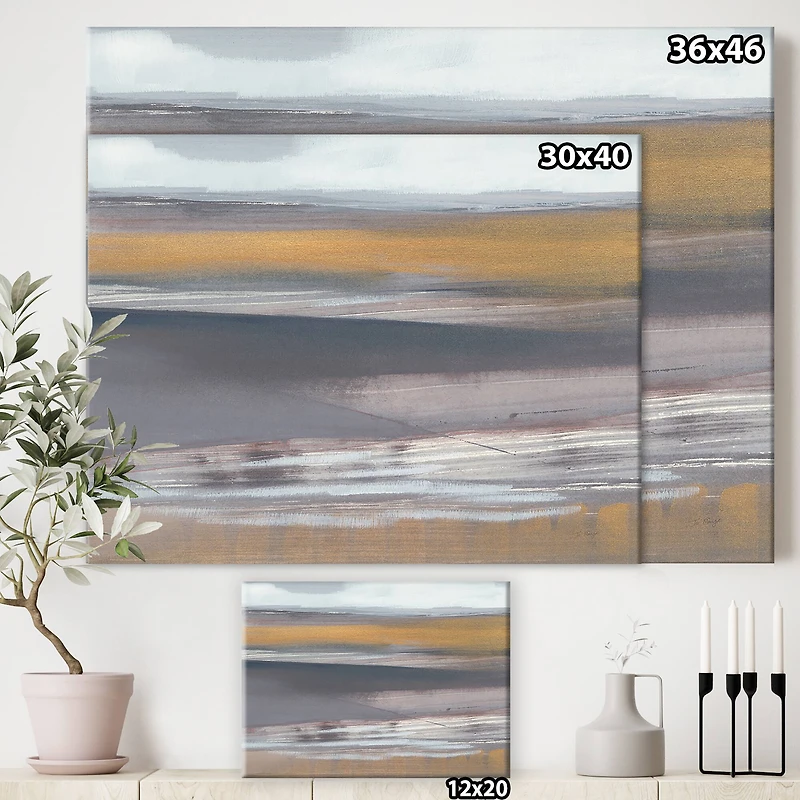 Designart - Misty Grey Beach