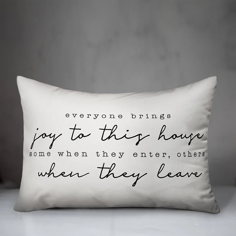 Joy In This House Indoor/Outdoor Lumbar Pillow