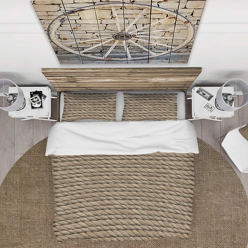 Designart 'Hemp Rope' Farmhouse Bedding Set