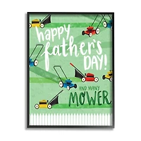 Stupell Industries Happy Father's Day Lawn Mowers Framed Giclee Art