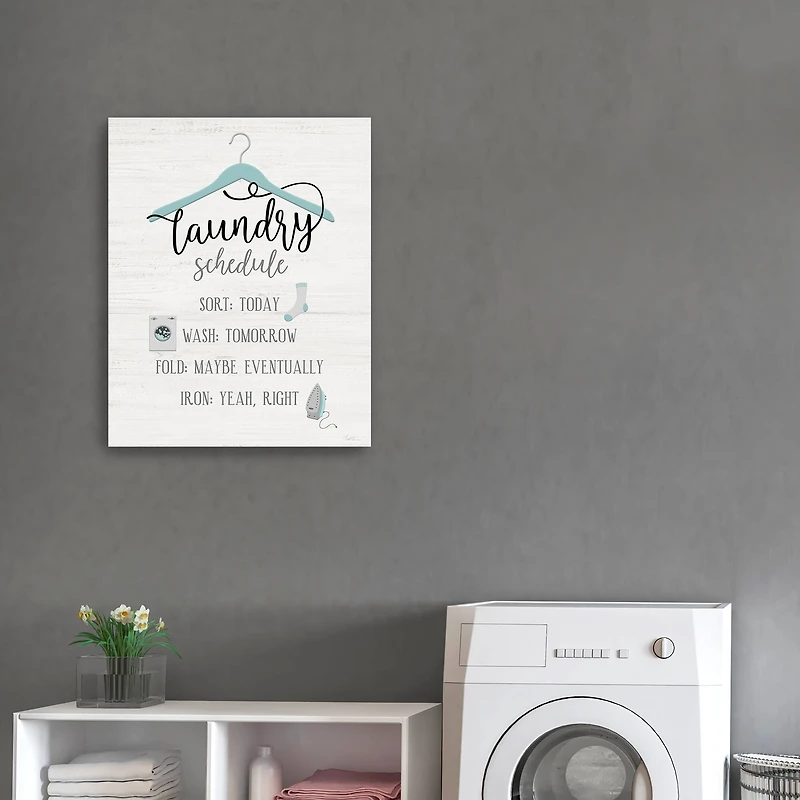 Laundry Schedule Canvas Giclee