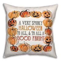A Good Fright to All Throw Pillow